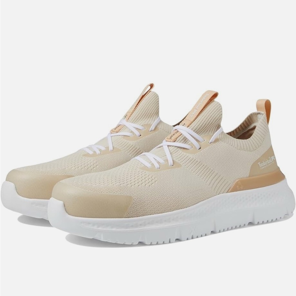 New Timberland PRO Women's Cream and Tan shoes